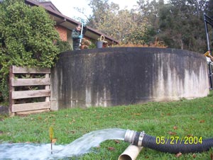 Clean clear water at completion of clean